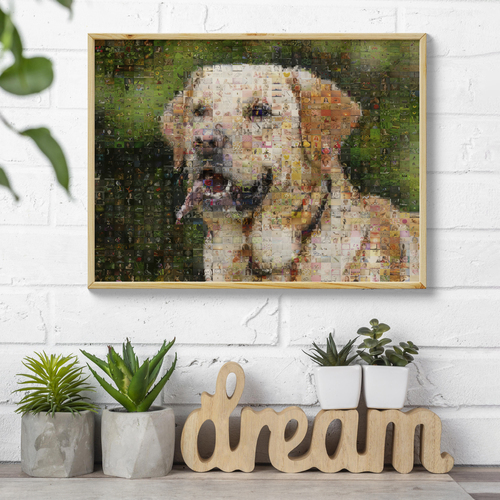 Individuelles Fotomosaik Hundeportrait