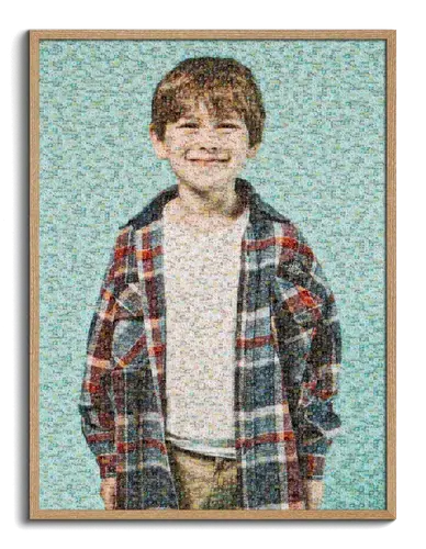 Personalisierbares Fotomosaik aus Kinderfotos