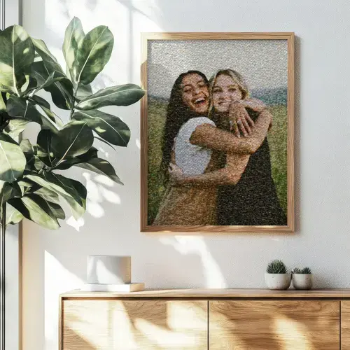Individuelles Paar-Fotomosaik aus Erinnerungen