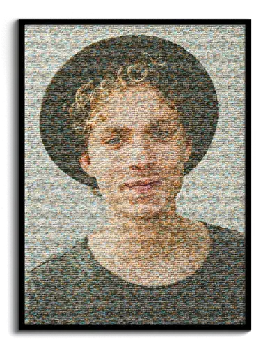 Personalisierbares Fotomosaik-Portrait als Geschenk