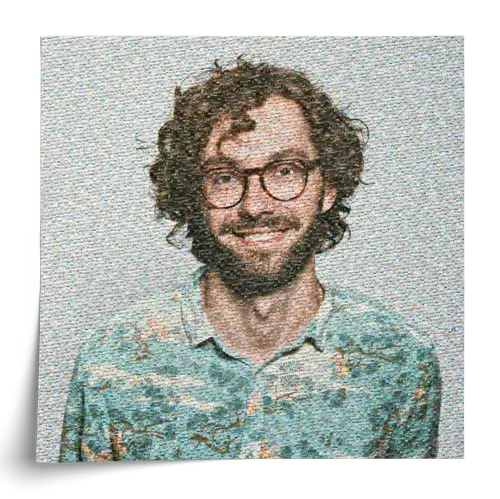Personalisierbares Fotomosaik-Portrait als Geschenk