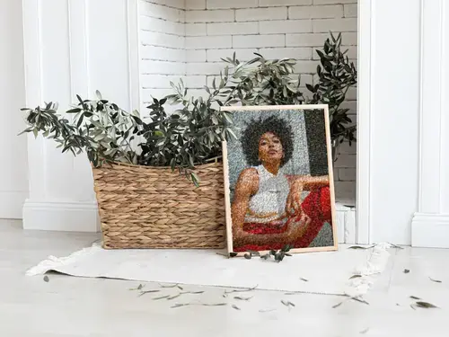 Personalisierbares Fotomosaik-Portrait als Geschenk