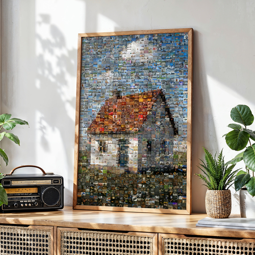 Mosaikbild aus vielen Fotos – erstelle jetzt dein Bauprojekt aus Baustellenbildern