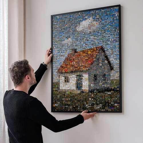 Mosaikbild aus vielen Fotos – erstelle jetzt dein Bauprojekt aus Baustellenbildern